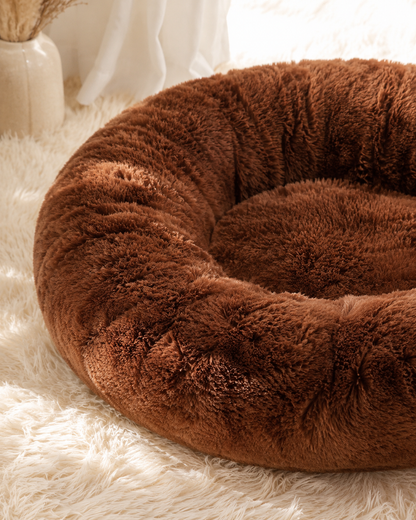 PAWVIVE Calming Donut Bed — Plush Anti-Anxiety Nest for Dogs & Cats